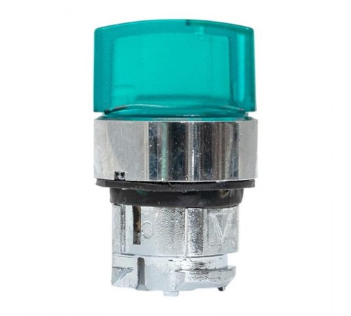 Механизм исполнительный переключателя ХB4 зеленый на 2 положения с фиксацией, с подсветкой с короткой ручкой IP65  XB4BD2FL-G-65  EKF