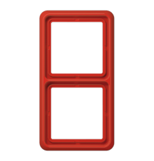 Рамка для вертикальной и горизонтальной установки ударопрочная, 2-кратная; красный  CD582WURT  Jung