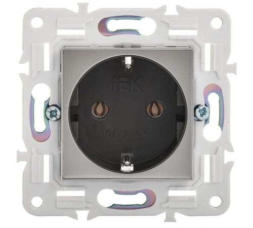 SKANDY Розетка с з/к без з/ш 16А SK-R05N никель  SK-R11-16-K50  IEK