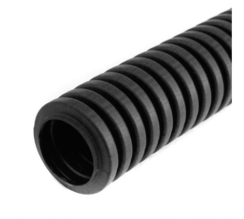Труба гофрированная ПВХ лёгкая 350 Н чёрная d16 мм без протяжки (100м/5500м уп/пал) с/з   PR01.00385  Промрукав