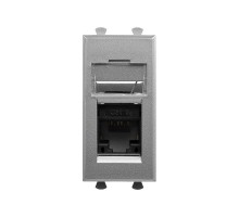 Компьютерная розетка RJ-45 модульная, кат.5е, "Avanti", "Закаленнаясталь", 1 модуль (замена на 4404661)  4404461  DKC