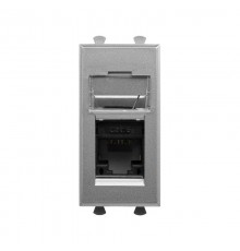 Компьютерная розетка RJ-45 модульная, кат.5е, "Avanti", "Закаленнаясталь", 1 модуль (замена на 4404661)  4404461  DKC