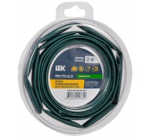 Трубка термоусадочная ТТУ нг-LS 6/3 зеленая (2м/упак) IEK  UDR12-006-003-002-K06-T  IEK