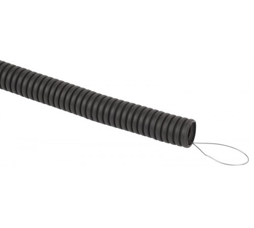 Труба гофрированная FRHF ЭРА GOFR-25-75-FRHF черная безгалогенная трудногорючая d25 с зондом 75м  Б0068908  ЭРА