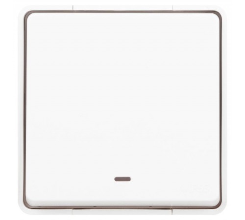 Переключатель ЭРА Эксперт 11-1507-01 с подсветкой IP55, 10АХ-250В, ОУ, Белый  Б0063255  ЭРА