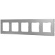 Рамка для розеток и выключателей  Серия 12 12-5205-03 на 5 постов, Классик, алюминий  Б0067750  ЭРА