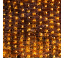 Гирлянда "Сеть" 2х1,5м, черный ПВХ, 288 LED ТЕПЛЫЙ БЕЛЫЙ  215-026  NEON-NIGHT