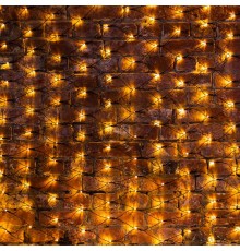 Гирлянда "Сеть" 2х1,5м, черный ПВХ, 288 LED ТЕПЛЫЙ БЕЛЫЙ  215-026  NEON-NIGHT