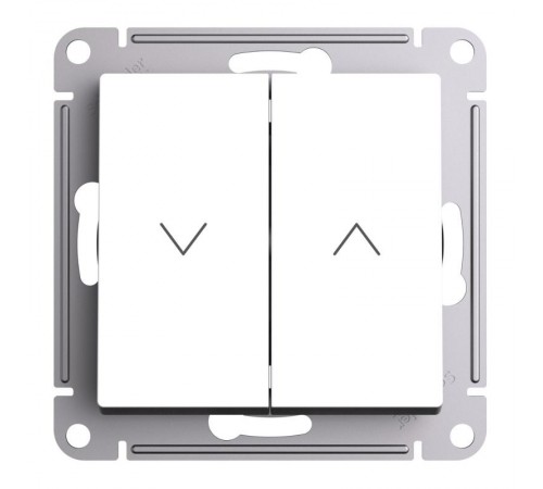 AtlasDesign Белый Выключатель 2-клавишный Жалюзи, 10А, механизм  ATN000119  SE