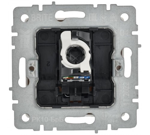 BRITE Розетка компьютерная RJ45 кат.5E РК10-БрБ белый  BR-K10-1-K01-PRO  IEK