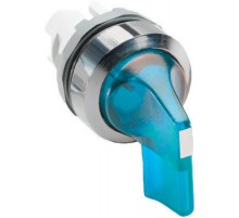 Переключатель M3SS4-21L (длинная ручка) синий 3-хпозиционный с п одсветкой (только корпус) с фиксацией  1SFA611213R2104  ABB