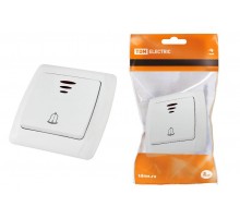 Кнопка звонковая с подсветкой 6А белая "Онега"   SQ1805-0008  TDM