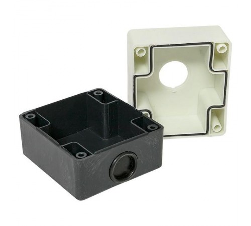 Корпус КП101 пластиковый 1 кнопка белый EKF PROxima  cpb-101-w  EKF