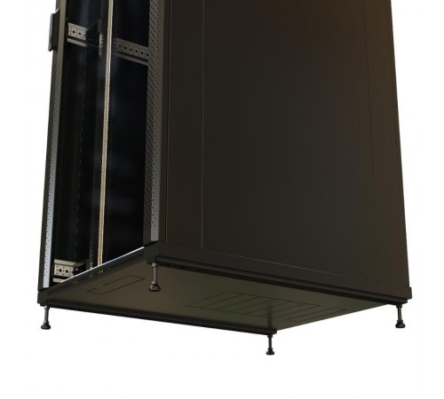 WR-TT-4288-AS-RAL9004 Шкаф напол. 19-дюйм., 42U, 2055x800х800 мм, перед. стек. дверь со стал. перф. боков., зад. дверь сплош.,  520218  WRLine