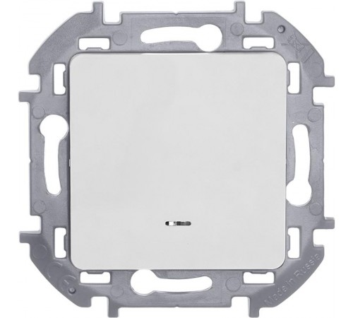 Inspiria Белый Переключатель проходной 1-клавишный с подсветкой С/У без рамки  673660  Legrand