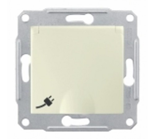 Sedna Бежевый Розетка 1-я с/з с защитными шторками с крышкой  SDN3100147  Schneider Electric