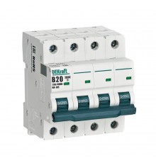 Выключатель автоматический четырехполюсный ВА-105 20А B 10кА  13142DEK  DEKraft