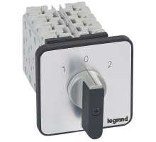Переключатель на 2 направления - с положением ''0'', 45° - PR 26 - 4П - 8 контактов - крепление на дверце  027448  Legrand