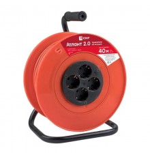 Удлинитель на катушке "Атлант 2.0" 4 гнезда 40м с заземлением  ПВС 3*1,0  10А/2,2кВт PROxima  UKA02-10-310-4-40  EKF