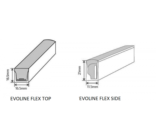 Светильник светодиодный архитектурный  EVOLINE FLEX SIDE (1000) 12W 830 WH with connector Direct  1006002580  Световые Технологии