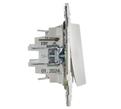 SKANDY Выключатель 1-клавишный проходной с индикацией 10А SK-V08W арктический белый  SK-V12-1-10-K01  IEK