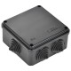Коробка расп. КМ41233 100х100х50мм IP44 6 вв. черная  UKO11-100-100-050-K02-44  IEK