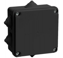Коробка расп. КМ41233 100х100х50мм IP44 6 вв. черная  UKO11-100-100-050-K02-44  IEK