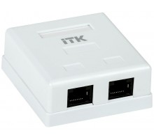 Розетка настенная инф. RJ-45 кат. 5е 2-порта  CS2-1C5EU-22  ITK