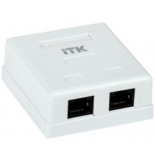 Розетка настенная инф. RJ-45 кат. 5е 2-порта  CS2-1C5EU-22  ITK