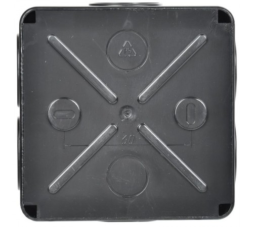 Коробка расп. КМ41233 100х100х50мм IP44 6 вв. черная  UKO11-100-100-050-K02-44  IEK