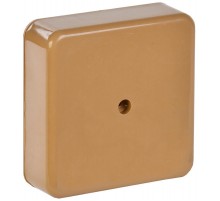 Коробка распределительная КМ41212-03 для о/п 79х79х23 мм светлое дерево (6 клемм 6мм2)  UKO10-075-075-020-K21  IEK