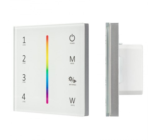 Панель Sens SMART-P45-RGBW White (230V, 4 зоны, 2.4G)  028140  Arlight