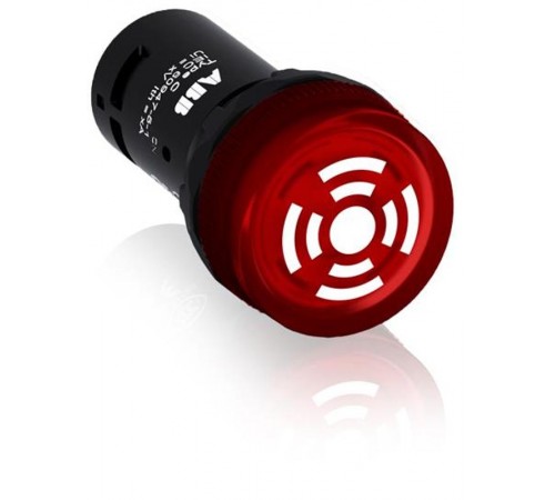 Зуммер CB1-612R с пульсирующим сигналом, с подсветкой, красный, 110-130 В DC1SFA619600R6121 ABB