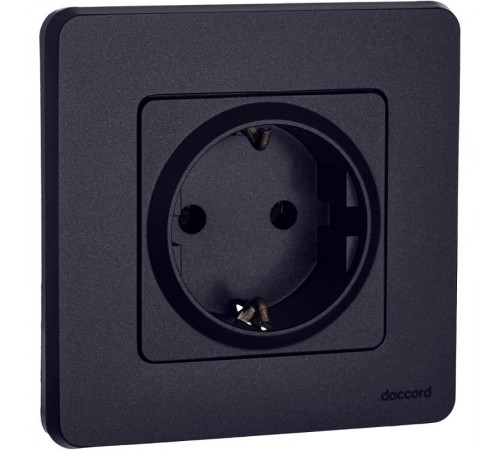 Inspiria Антрацит Розетка с заземлением С/У 16А без рамки  673723  Legrand