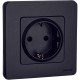 Inspiria Антрацит Розетка с заземлением С/У 16А без рамки  673723  Legrand