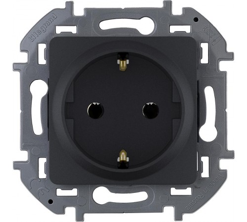 Inspiria Антрацит Розетка с заземлением С/У 16А без рамки  673723  Legrand