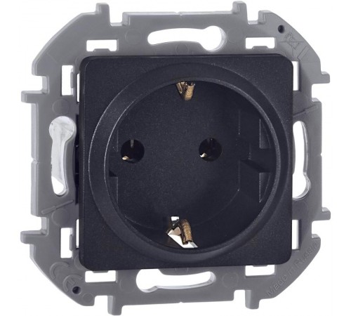 Inspiria Антрацит Розетка с заземлением С/У 16А без рамки  673723  Legrand