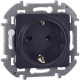 Inspiria Антрацит Розетка с заземлением С/У 16А без рамки  673723  Legrand