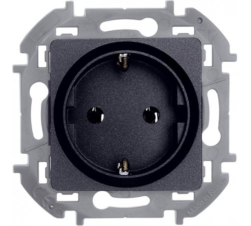Inspiria Антрацит Розетка с заземлением С/У 16А без рамки  673723  Legrand