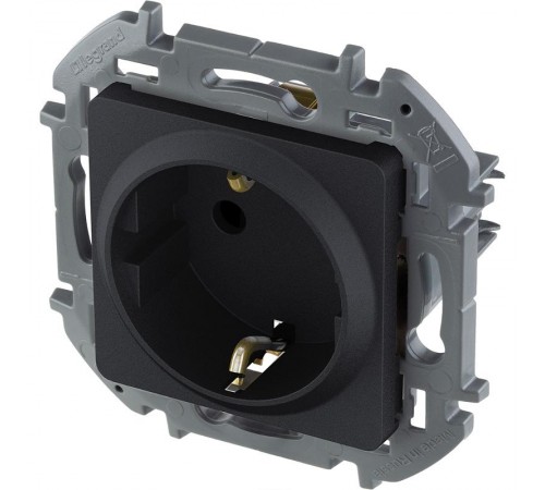 Inspiria Антрацит Розетка с заземлением С/У 16А без рамки  673723  Legrand