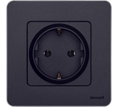 Inspiria Антрацит Розетка с заземлением С/У 16А без рамки  673723  Legrand