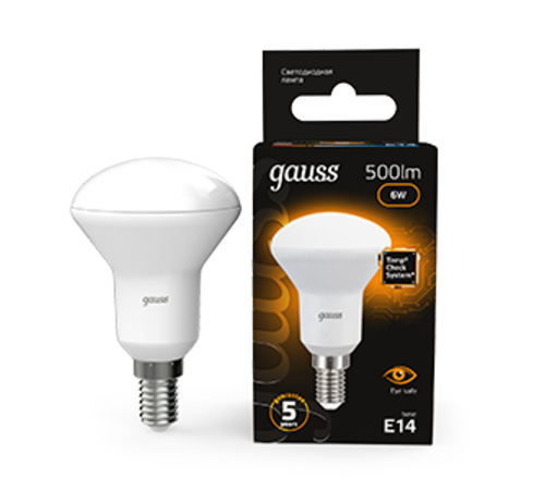 Лампа светодиодная LED 6Вт E14 220В 2700К Reflector R50  106001106  Gauss