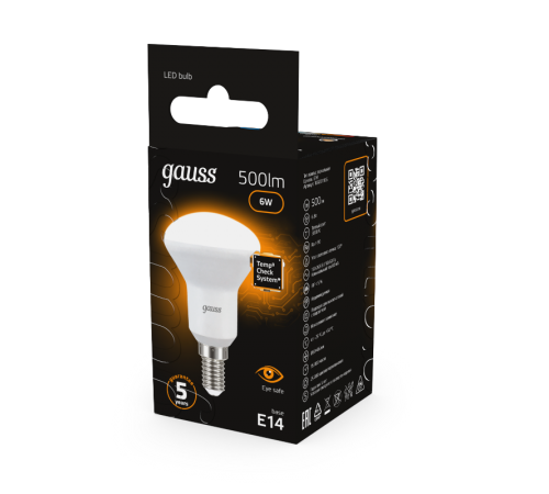 Лампа светодиодная LED 6Вт E14 220В 2700К Reflector R50  106001106  Gauss