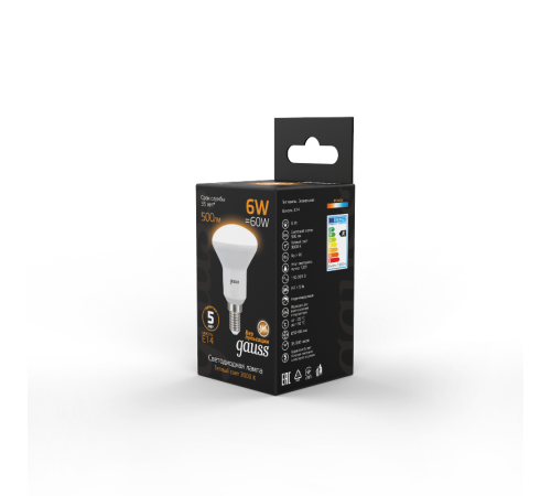 Лампа светодиодная LED 6Вт E14 220В 2700К Reflector R50  106001106  Gauss