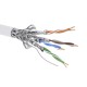 Кабель CAT 6, S/FTP, нг(А)-HF, бухта 305м, белый  RN6SFA01WH  DKC