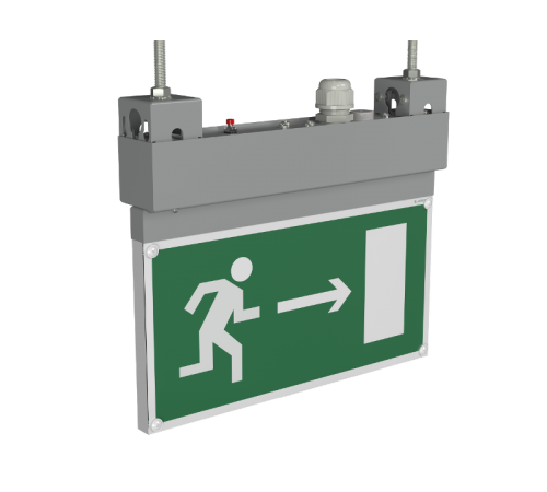 Указатель аварийный светодиодный BS-NEXTRINO-73-S1-INEXI3 Gray 6,3Вт 3ч IP40 постоянный накладной  a15513  Белый свет