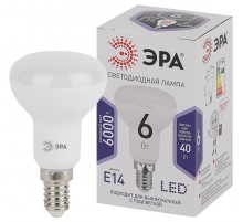 Лампа светодиодная LED R50-6W-860-E14 (диод, рефлектор, 6Вт, холод, E14), (10/100/3600) Б0048023  ЭРА