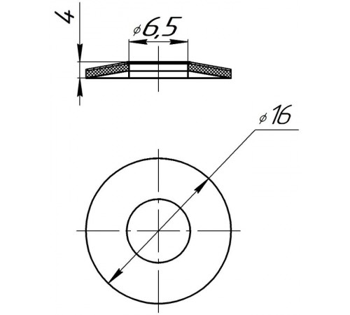 Шайба EPDM для кровельных саморезов 6,3x16мм  shkr6,3х16  EKF
