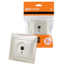 Розетка телевизионная простая (0-2400МГц, "мама") перламутр "Лама"  SQ1815-0817  TDM