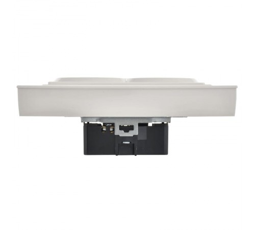 BRITE Розетка 2-местная с заземлением с защитными шторками плоская 16А в сборе РСшПл12-3-БрБ белый  BR-R28-16-K01-F-PRO  IEK